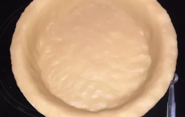 Easy No Roll Pie Crust Recipe for Effortless Baking
