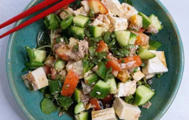 Easy Tofu Salad with Tuna and Watercress