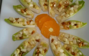 Endive Pear Salad Bites with Maple Vinaigrette