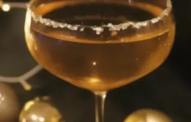 Enjoy a Sparkling Golden Bauble Cocktail with Prosecco and Amaretto