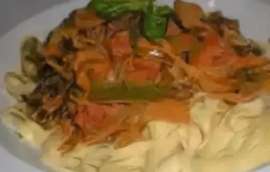 Fettuccini with Mushroom, Ham and Rose Sauce
