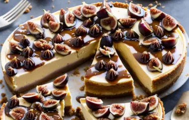 Fig Hazelnut Cheesecake with Honey Bourbon Drizzle