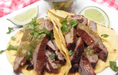 Flank Steak Tacos with Mango Avocado Salsa