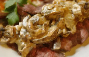 Flat-Iron Steak with Mushroom Sauce