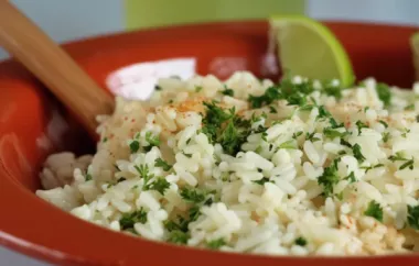 Flavorful and Easy Instant Pot Lime Cilantro Rice Recipe