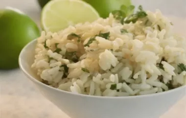 Flavorful and Fresh Lime Cilantro Rice