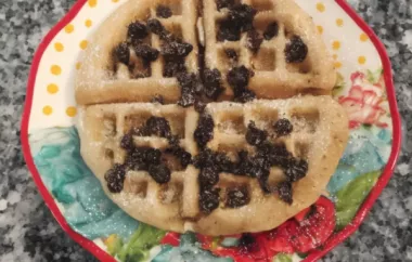 Fluffy and Delicious Coconut Chocolate Chip Waffles