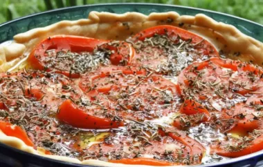 French Tomato and Mustard Pie: A Savory Delight