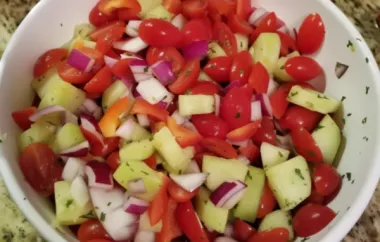 Fresh and Flavorful California Style Israeli Salad Recipe