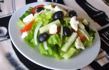Fresh and flavorful Greek Salad recipe packed with Mediterranean flavors