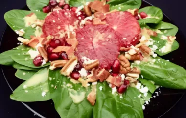 Fresh and zesty blood orange and spinach salad with a kick of jalapeno vinaigrette