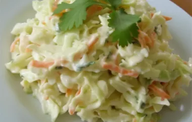 Fresh and zesty cilantro lime coleslaw