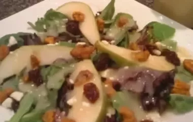 Fresh Pear and Cherry Salad with Vanilla Pear Vinaigrette