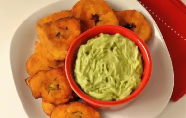 Fried Plantains with Avocado Dip