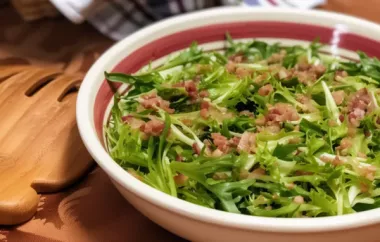 Frisee Salad with Hot Bacon Dressing Recipe