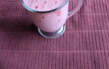 Frosty Peach Watermelon and Strawberry Smoothie