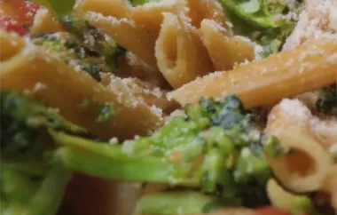 Fusilli with Rapini, Broccoli Rabe, Garlic, and Tomato Wine Sauce