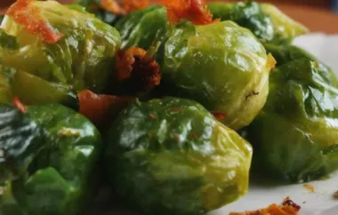 Garlic Brussels Sprouts with Crispy Bacon
