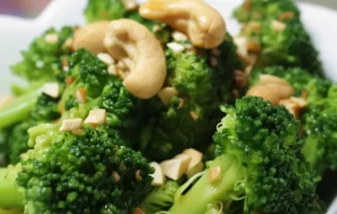 Garlic Butter Roasted Broccoli with Cashews