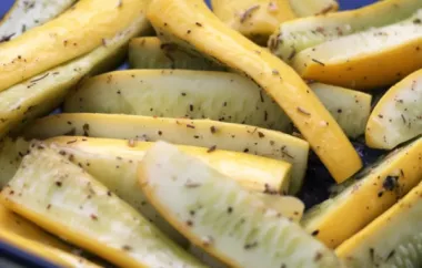 Garlic Roasted Summer Squash - A Delicious and Healthy Side Dish