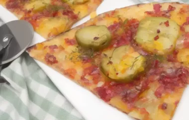 Garlicky Bacon and Pickle Pizza