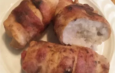 Gorgonzola-Stuffed Chicken Breasts Wrapped in Bacon