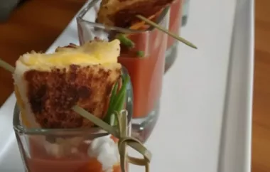 Gourmet Twist on a Classic Comfort Food: Grilled Cheese Shooters Recipe