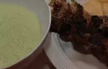 Greek Lamb Kabobs with Yogurt Mint Salsa Verde