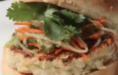 Grilled Chicken Satay Burger Recipe