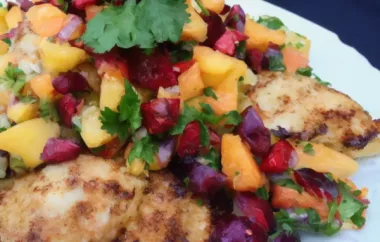 Grilled Chicken Thighs with Peach and Cherry Salsa