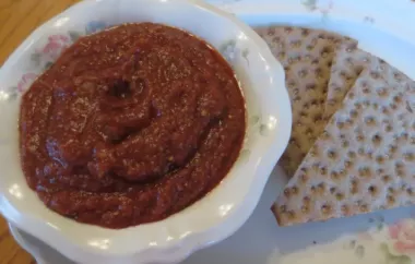 Grilled Eggplant and Pepper Appetizer Dip