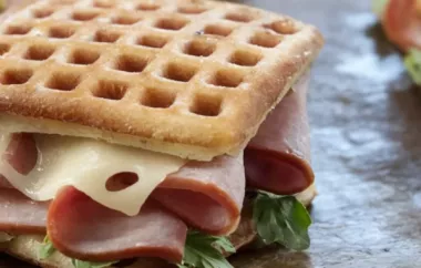 Grilled Ham and Cheese Waffle Sandwiches