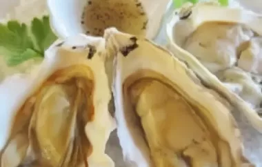 Grilled Oysters with a Tangy Garlic Butter Sauce