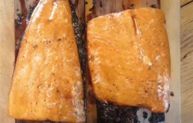 Grilled Pepper Honey Cedar Plank Salmon