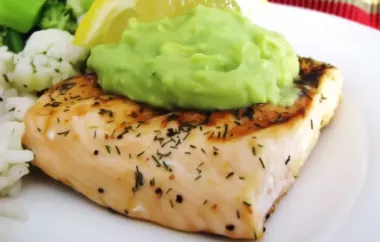 Grilled Salmon with Creamy Avocado Dip