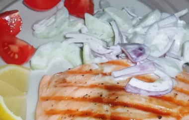 Grilled Salmon with Refreshing Cucumber Salad