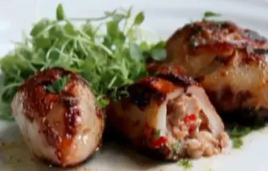 Grilled Sausage Stuffed Calamari