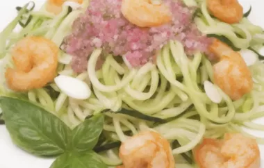 Grilled Shrimp over Zucchini Noodles - A Healthy and Delicious Dish