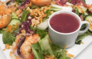Grilled Shrimp, Pea Shoot and Bok Choy Salad with Asian Reduced Fat Dressing