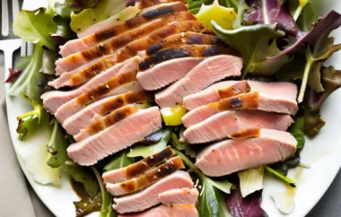 Ham Steak over Mixed Greens