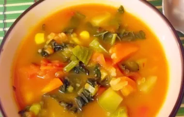 Healthy and comforting veggie soup to warm you up on chilly days