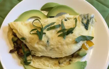 Healthy and delicious Avocado and Feta Egg White Omelet recipe