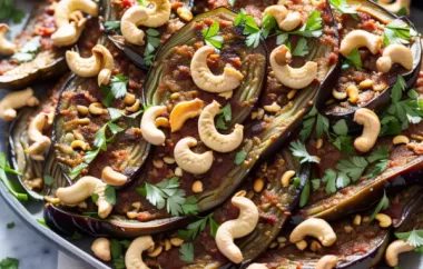 Healthy and Delicious Baked Eggplant with Crunchy Cashews