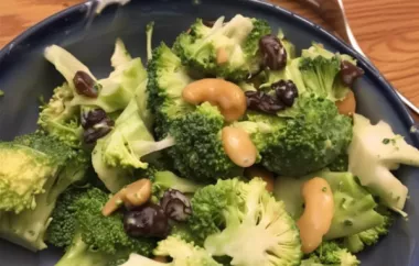 Healthy and Delicious Broccoli Cashew Salad