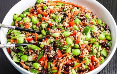 Healthy and Delicious Easy Quinoa and Edamame Salad