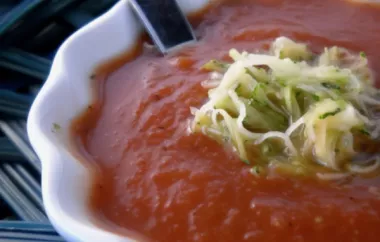 Healthy and Delicious Fresh Tomato Zucchini Soup