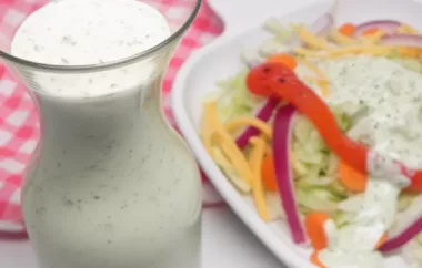 Healthy and Delicious Greek Yogurt Ranch Dressing Recipe