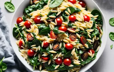 Healthy and Delicious Mediterranean Orzo Spinach Salad Recipe