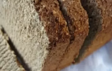 Healthy and Delicious Molasses Oat Bran Bread Recipe