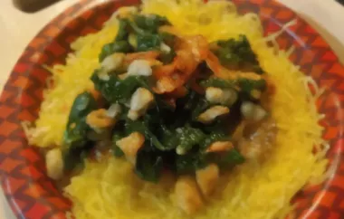 Healthy and Delicious Spaghetti Squash with Spinach and Chicken